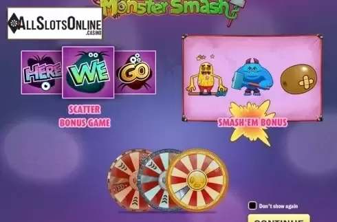 Screen 1. Monster Smash from Play'n Go