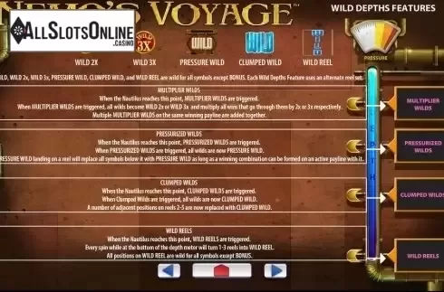 Paytable 4. Nemo's Voyage from WMS