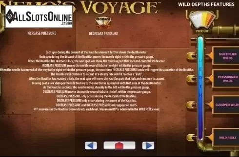 Paytable 3. Nemo's Voyage from WMS