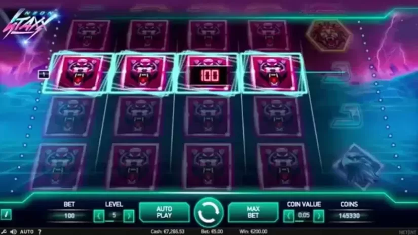 Neon Staxx slot screenshot 3