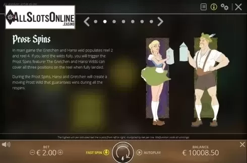 Paytable Prost Spin. Oktoberfest (Nolimitcity) from Nolimit City