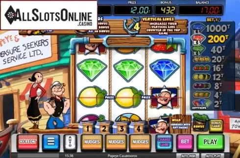 Win Screen. Popeye Cazatesoros from MGA