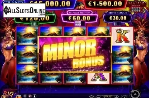 Minor bonus win screen. Rio Riches - Stacked Up from Ainsworth