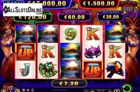 Win screen 2. Rio Riches - Stacked Up from Ainsworth