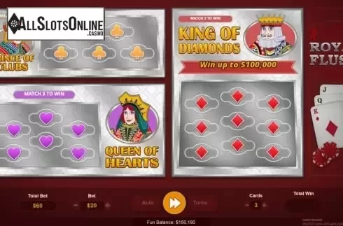 Scratch card game screen