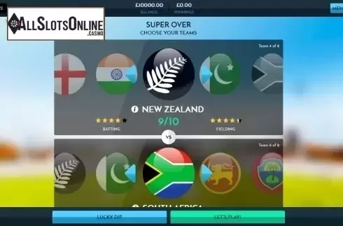 Reel screen. Rush Cricket Live from Inspired Gaming