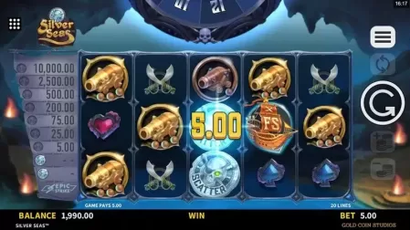 Silver Seas slot screenshot 2