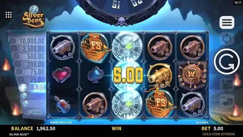 Silver Seas slot screenshot 3