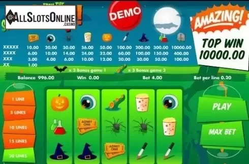 Game Workflow screen. Slot Slasher from PAF