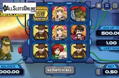 Win screen 3. Space Hunters Scratch Card from PlayPearls