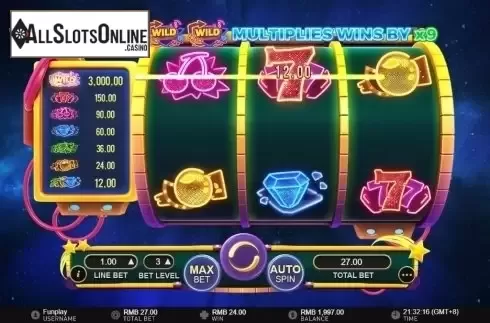 Win Screen. Space Neon from GamePlay