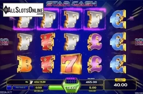 Win Screen 2. Star Cash from GameArt
