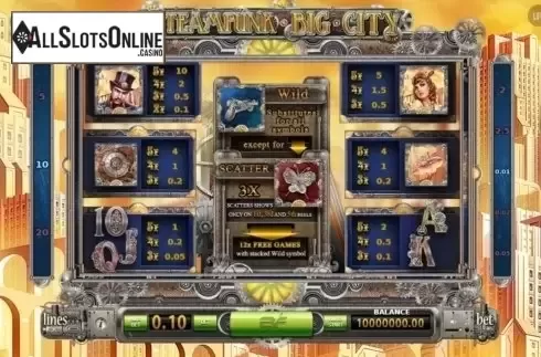 Screen2. Steampunk Big City from BF games