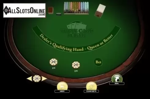 Game Screen 2. Three Card Poker (Habanero) from Habanero