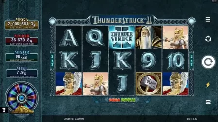 Thunderstruck II Mega Moolah slot screenshot 1