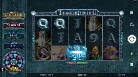 Thunderstruck II Mega Moolah slot screenshot 2