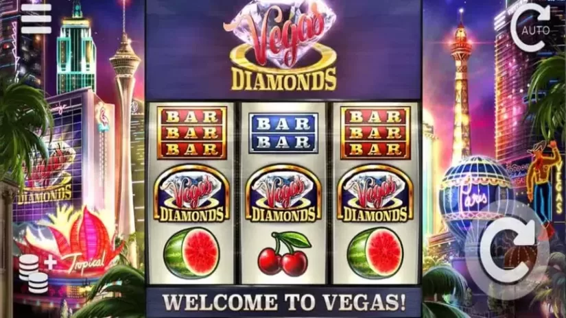 Vegas Diamonds slot screenshot 1