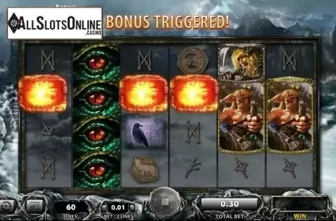 Bonus win screen. Viking Vanguard from WMS