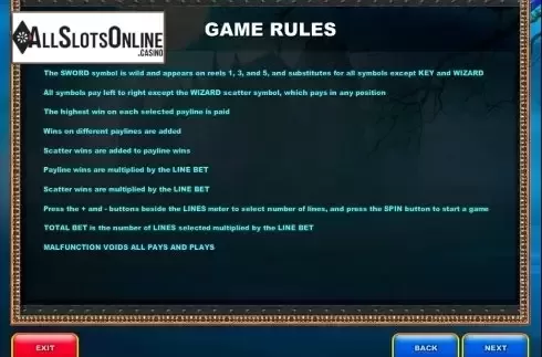 Screen3. Xcalibur (Microgaming) from Microgaming