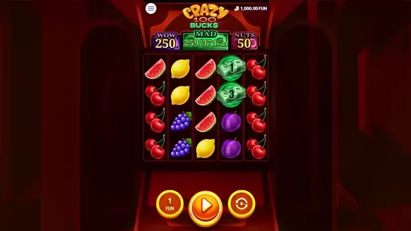 Crazy 100 Bucks slot screenshot 1