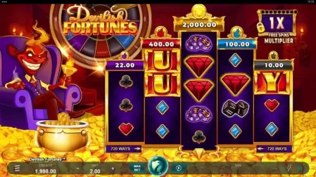 Devilish Fortunes slot screenshot 1
