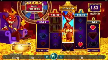 Devilish Fortunes slot screenshot 2