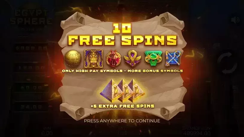 Egypt Sphere: Hold The Spin slot screenshot 3