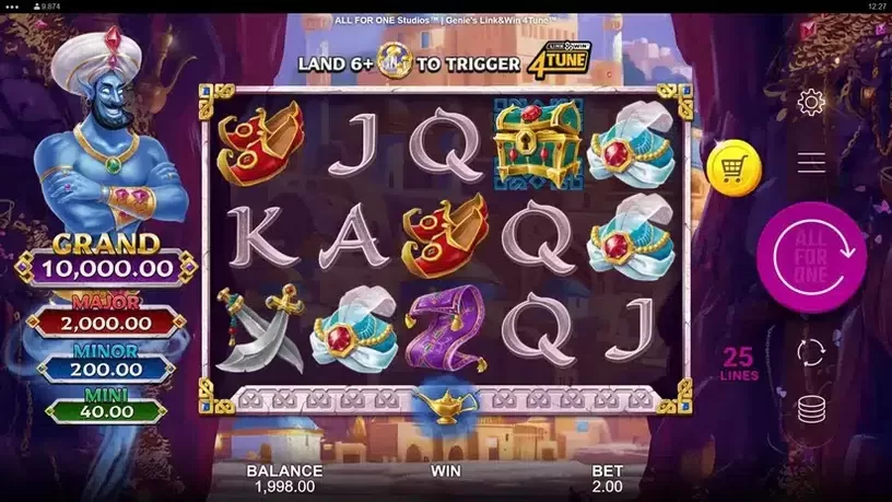 Genie's Link&Win 4Tune slot screenshot 4