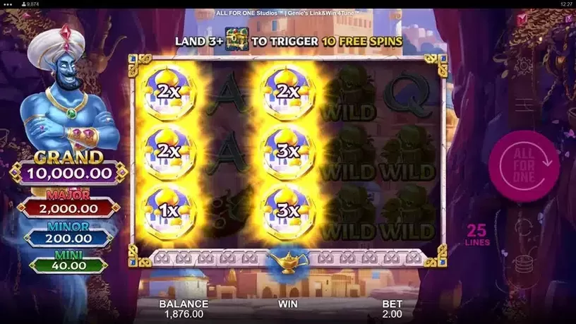 Genie's Link&Win 4Tune slot screenshot 3