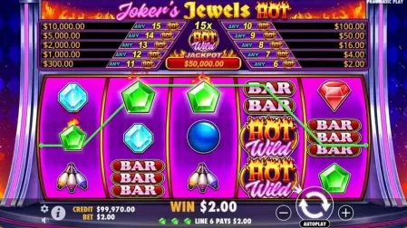 Joker's Jewels Hot slot screenshot 2