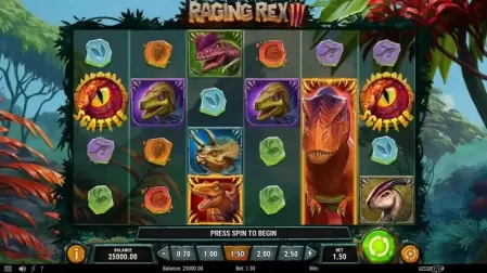 Raging Rex 3 slot screenshot 1