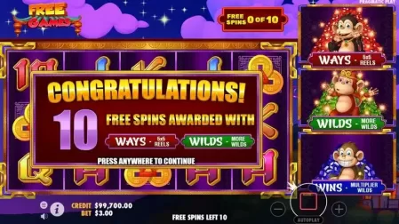 3 Dancing Monkeys slot screenshot 2