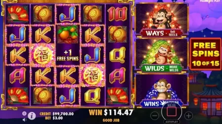 3 Dancing Monkeys slot screenshot 5