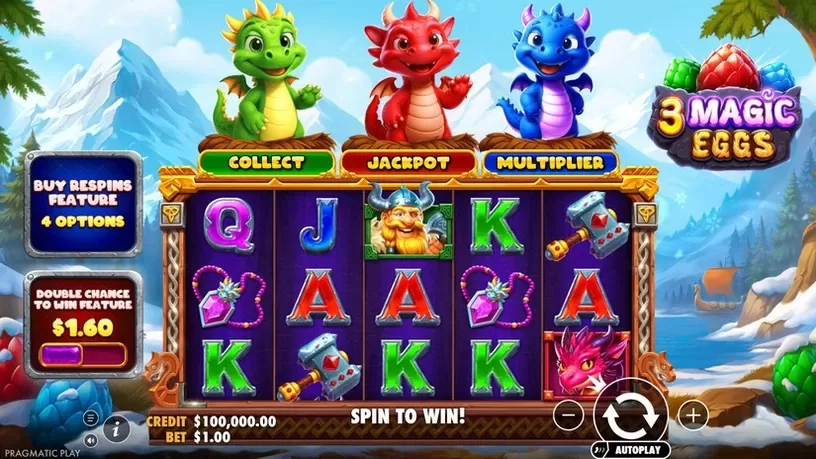 3 Magic Eggs slot screenshot 1