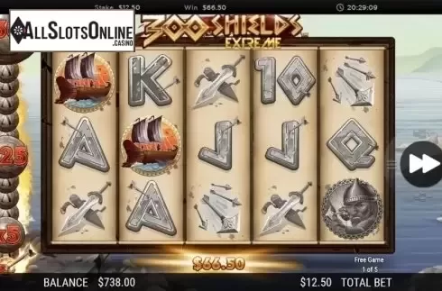Free Spins Reels. 300 Shields Extreme from NextGen