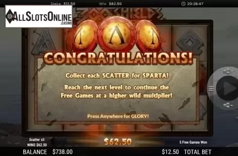 Free Spins Triggered. 300 Shields Extreme from NextGen