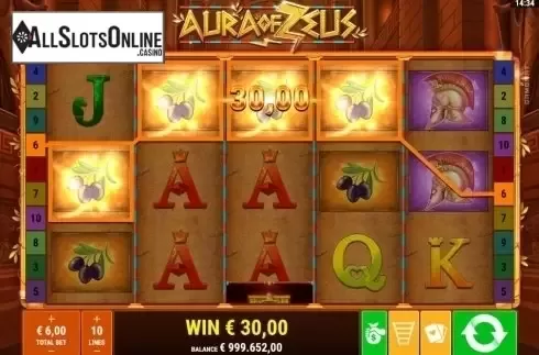 Win Screen 2. Aura of Zeus from Gamomat