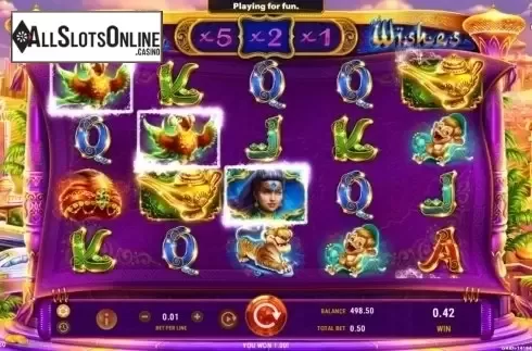 Win Screen. Azrabah Wishes from GameArt