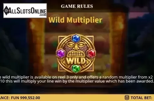 Wild feature screen