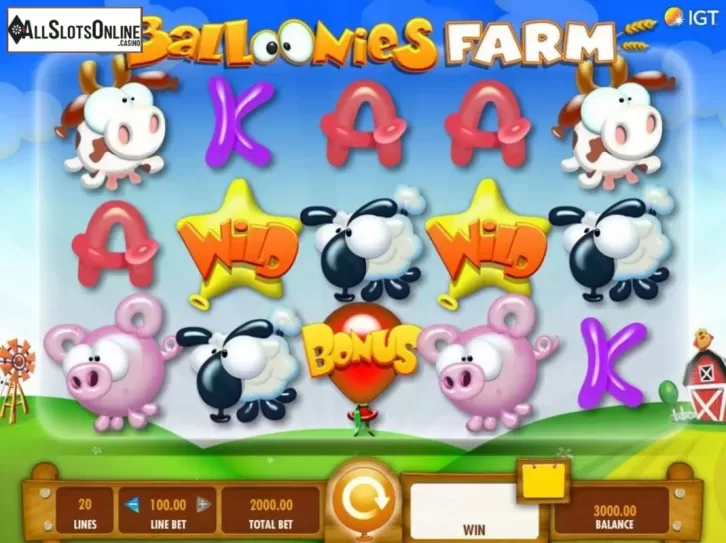 Screen 2. Balloonies Farm from IGT