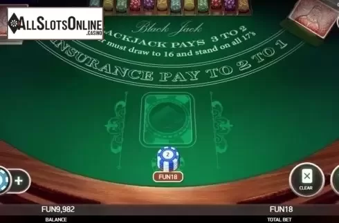Game Screen. Blackjack (Platipus) from Platipus