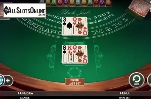 Game Screen. Blackjack (Platipus) from Platipus