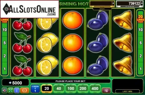 Reel Screen. Burning Hot Egypt Quest from EGT