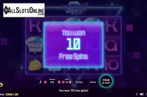 Free Spins Win Screen 2