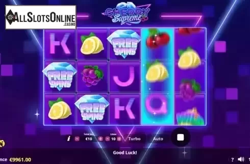 Free Spins Win Screen