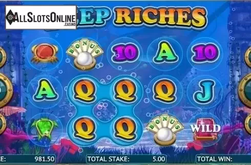 Game Workflow screen. Deep Riches from CORE Gaming