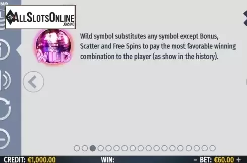 Features screen 1. Disco Baby from Octavian Gaming