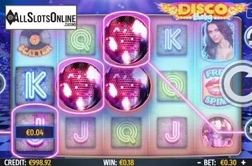Win screen 3. Disco Baby from Octavian Gaming