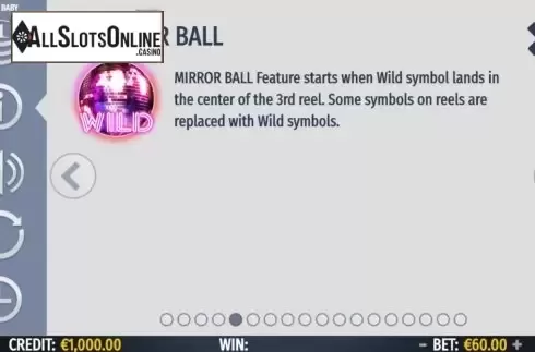 Features screen 3. Disco Baby from Octavian Gaming