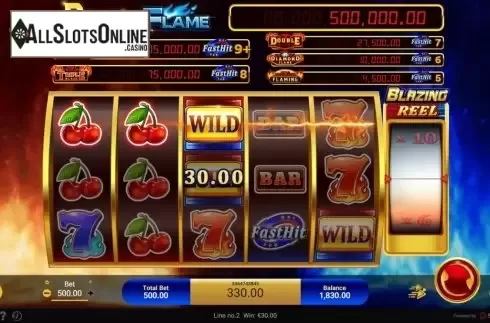 Win Screen . Double Flame from Spadegaming